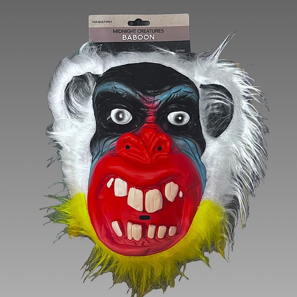 🎃*NWT* “Angry Baboon” Halloween Mask - Picture 1 of 2